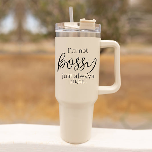 Mug- Insulated Travel Cup with Lid & Straw, 40oz