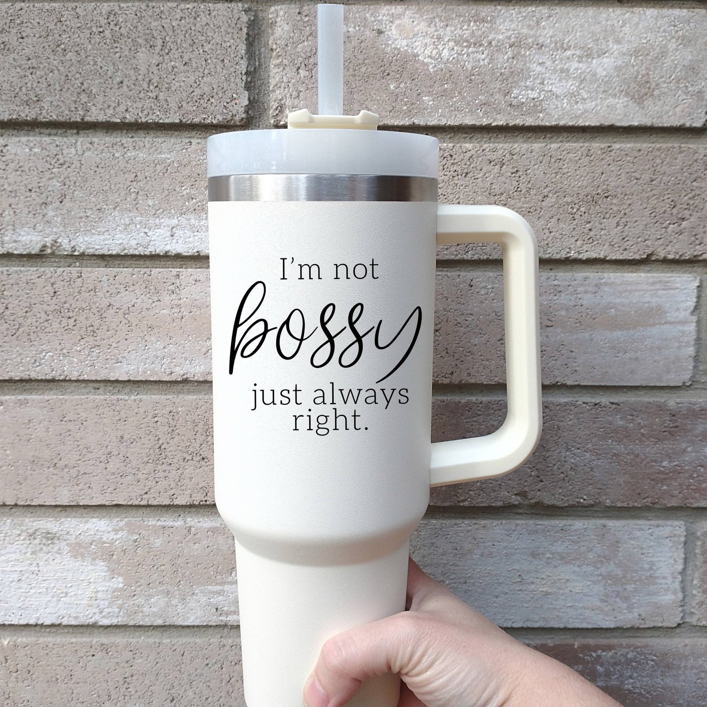 Mug- Insulated Travel Cup with Lid & Straw, 40oz